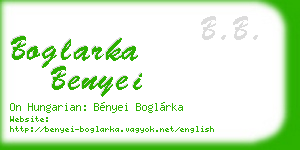 boglarka benyei business card